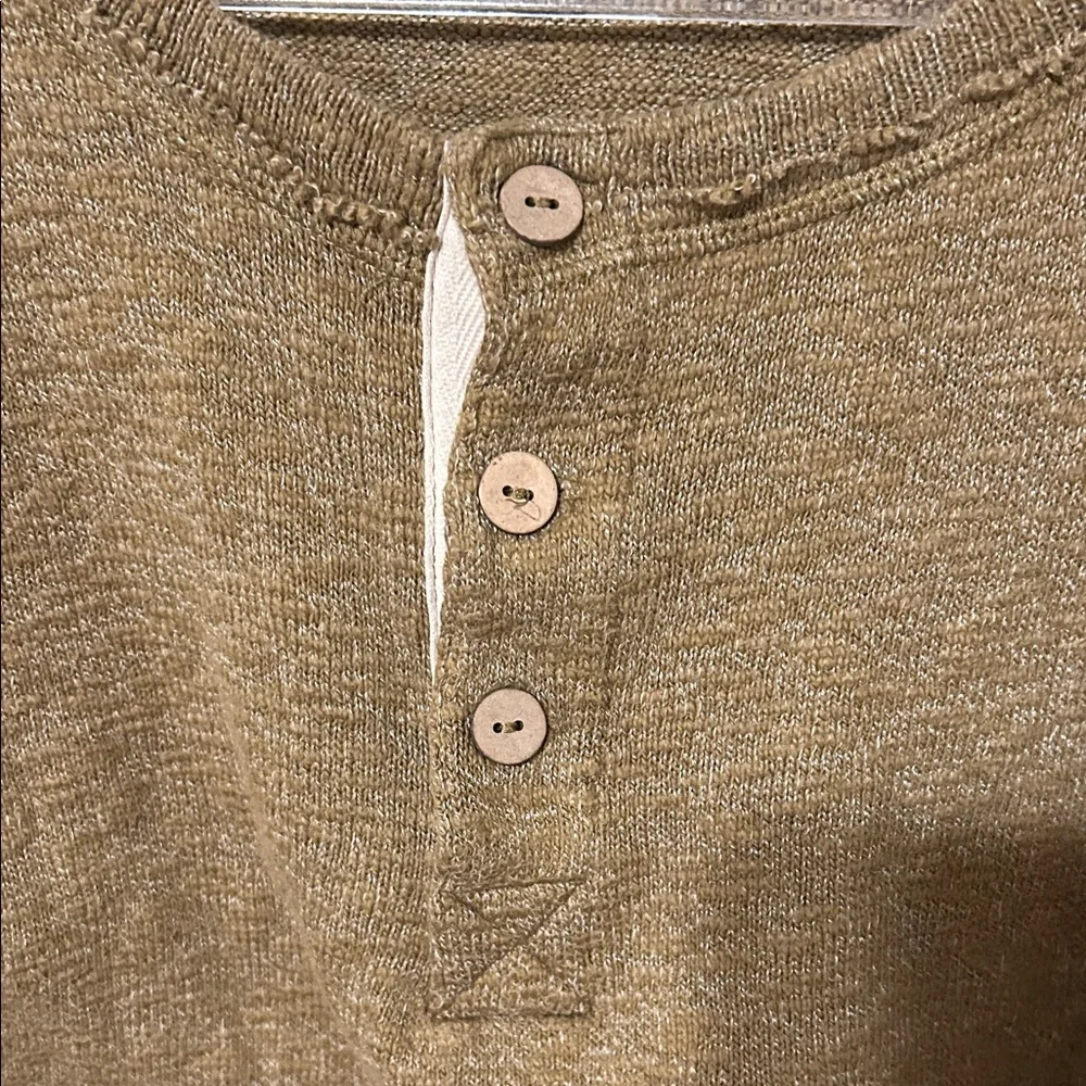 🚂FP Free People BEACH long sleeve Henley Top size M GUC